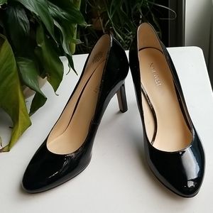 Nine West Black Patent Leather Heels SZ 9 1/2 M
